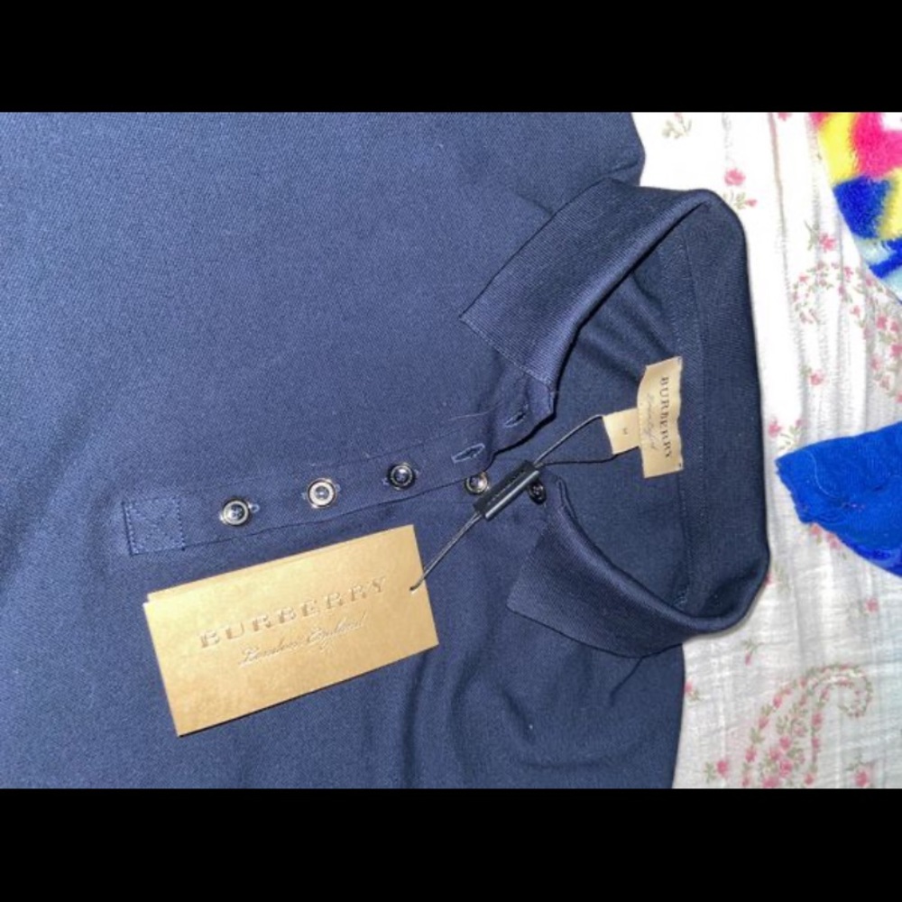 Navy blue polo Burberry Shirt